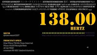 138 Hz 1 Hz Interval Sine Pure Tone Frequency 441000 Sample Stereo