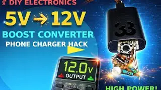 🚀 5V ➜ 12V BOOST CONVERTER | PHONE CHARGER HACK ⚡