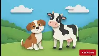 🐄🐶🦊 Animal Friends Adventure Cute Kids Story in English #cowstory #kidsstories #kidscraft #dogshorts