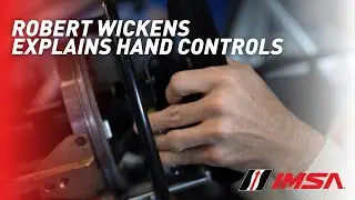 Robert Wickens explains the hand controls on the Hyundai Elantra N TCR