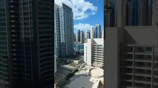 Dubai Marina. View from my window. 6 January 2026 #dubai #travel #dubaimarina