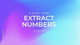 Extract only Numbers from Excel Sheets