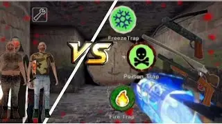 Evelyn, mr meet,Bok,Bob,VS plasma,crossbow double' shotgun,shotgun,fire trap,🧊trap,trap position'