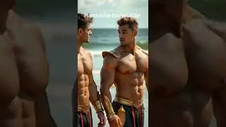 Handsome bodybuilder on the beach ⛱️ #motivation #fitness #men #model