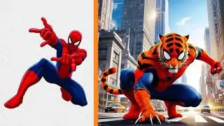 Avengers But Tigers 🐅  Epic Superhero to Wild Tiger Transformation!
