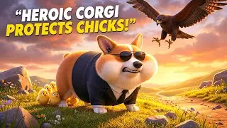 Agent Corgi Protects the Farm from hawk! Chick Rescue 🐾🐤⚔️