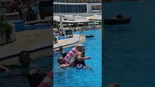 When Nan Gets Dunked! 😂🏊&zwj;♀️ #pool #swimming #holiday #Cyprus #funny #hilarious #tui #paphos #fun