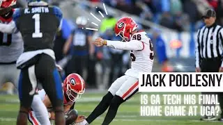 Is the GA Tech game Jack Podlesny's final home game as a Bulldog?