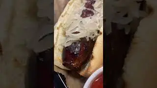 Homemade Original bratwurst and fries Delicious
