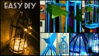 Wow!! ZERO BUDGET DIY !! Amazing Cage banaein || Ekdum easy and sasta bird cage decor #diy #decor