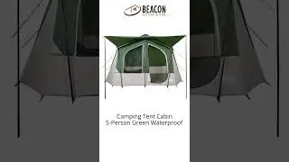 Camping Tent Cabin 5-Person Green Waterproof