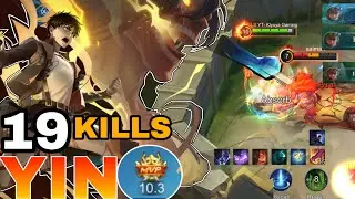 19 kills + Domination Gameplay!! Yin Attack On Titan Skin Gameplay !! - Combo and Best Build- MLBB