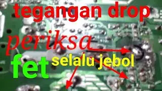 tv polytron tegangan regulator drop fet selalu jebol