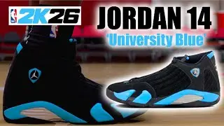 Создатель обуви в NBA 2K26 &mdash; Как сделать Air Jordan Retro 14 'Black University Blue'