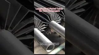 Longitudinal finned tubes are heat exchangers. #fintube #heatransfer #heatexchanger