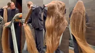 RealRapunzels | Young Rapunzel Working Out With Floor Length Hair (preview)