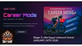 TrainingPeaks Virtual Career Mode Little Egypt Unbound Gravel