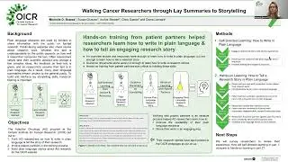 Walking Cancer Researchers Through Lay Summary to Storytelling