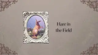 A Hare in the Field | August Heyn | Miniature Picture | Miniature Frame
