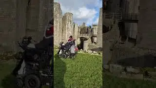 Raglan Castle in wheelchair #wales #raglan #wheelchair #musculardystrophy #duchenne #castle #shorts