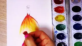 How to draw A ballerina - watercolor painting tip