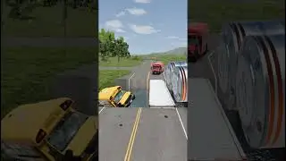 Mixed Colors Cars vs Spinner & Water Pit #beamngdrive #beamng