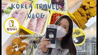 korea travel vlog | the start of a 14 day quarantine, getting stuck at the airport? + food