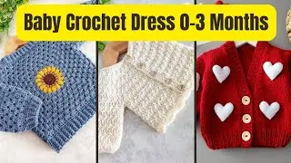 🤗 Crochet Baby Set 0-3 Months #crochet #babydress #newborn #handmade 