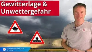 Montag Gewitterlage mit &ouml;rtlichen Unwettern durch Starkregen - danach ruhiger und k&uuml;hler