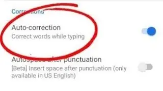 Xiaomi Redmi Text Auto Correction Setting