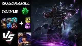TOP Shen vs Garen [QUADRAKILL] - NA Grandmaster Patch 25.19