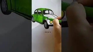 Fusca Verde #desenho #colorindodesenhos #fusca #youtubeshorts