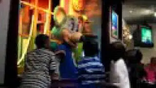 Chuck E. Cheese: Lakewood, CA [kids harrassing Chuck E.]