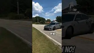 Hellcat Charger *SCARES* Camera man that never dies👀🤣🎥 #srt #drift #chargersrt