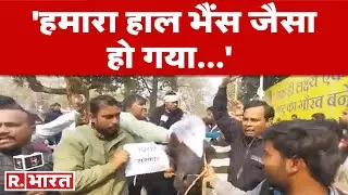 Bihar STET Candidates Protest: पटना में भैंस लेकर सड़क पर उतरे STET छात्र, बोले- 'हम कहां जाए...'