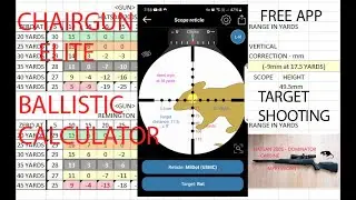 BALLISTIC CALCULATOR APP - CHAIRGUN ELITE #shoot #airgun