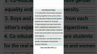 Co-education Essay, essay on coeducation, 10 Lines essay on coeduation