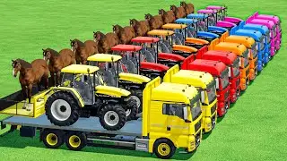 Animals Transport With Mini New Holland & Horses Load In Fs22 | Farming Simulator 22