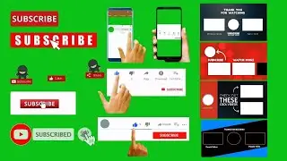 Green Screen Animated Subscribe Button & Youtube End screen | Download Link in Description