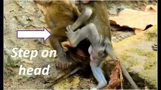 First time baby Baron got hurt & step on neck | Baron cry call mom hep