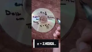 Proving the value of &pi; (pi)  with a compact disc. #maths #education #shorts #mathematics #science