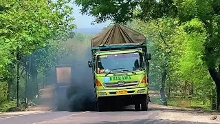 MUATAN BERAT !!! NYARIS TAK KUAT NANJAK TRUK INI SAMPAI KLUAR ASAP HITAM 