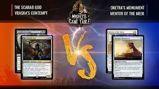 Esper Scarab God/Vraska's Contempt vs UW Oketra's Monument/Mentor of the Meek