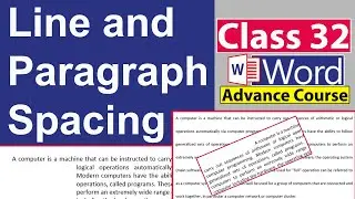 Word: Line and Paragraph Spacing - Class No 32