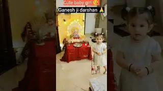 Baby Iza&rsquo;s Cute Expressions in Front of Ganesh Ji ❤️ | Baby Shorts Viral#@princesspunjabi10