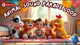 Animal Sounds Song for Kids | Fun Learning Parade Loop | Dodoberry