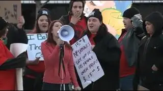 Fast-food workers protest in Manchester