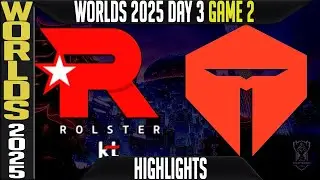 KT vs TES Highlights Game 2 | Worlds 2025 Day 3 Swiss Stage | KT Rolster vs TOP Esports G2