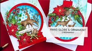 Xmas Globe and Ornament Tim Holtz Darling Deer and Funky Festive
