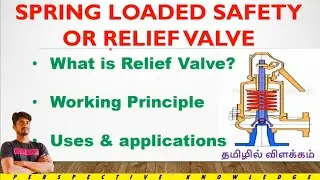 What is spring loaded safety valve | relief valve | types of valves in tamil | function of valve #qc
